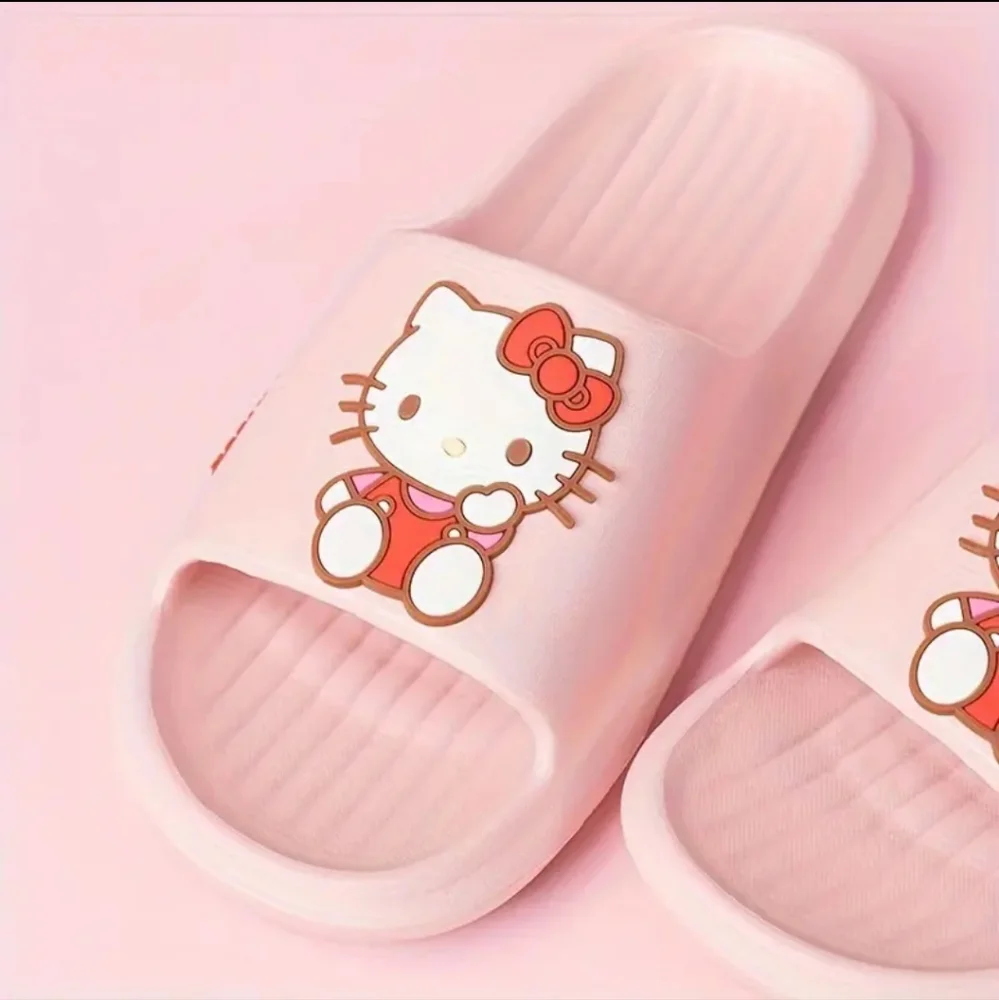 Hello Kitty Foam Graphic Slip On Casual Slides Size US 8.5/9